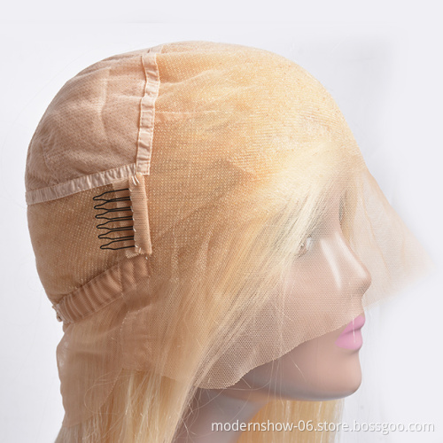 Wholesale Cheap Long Blonde 613 Lace Front Wig Raw Virgin Brazilian Human Hair Wigs With Pre Plucked Hair Line